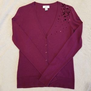 🌻 LOFT Fuchsia/Purple Cardigan